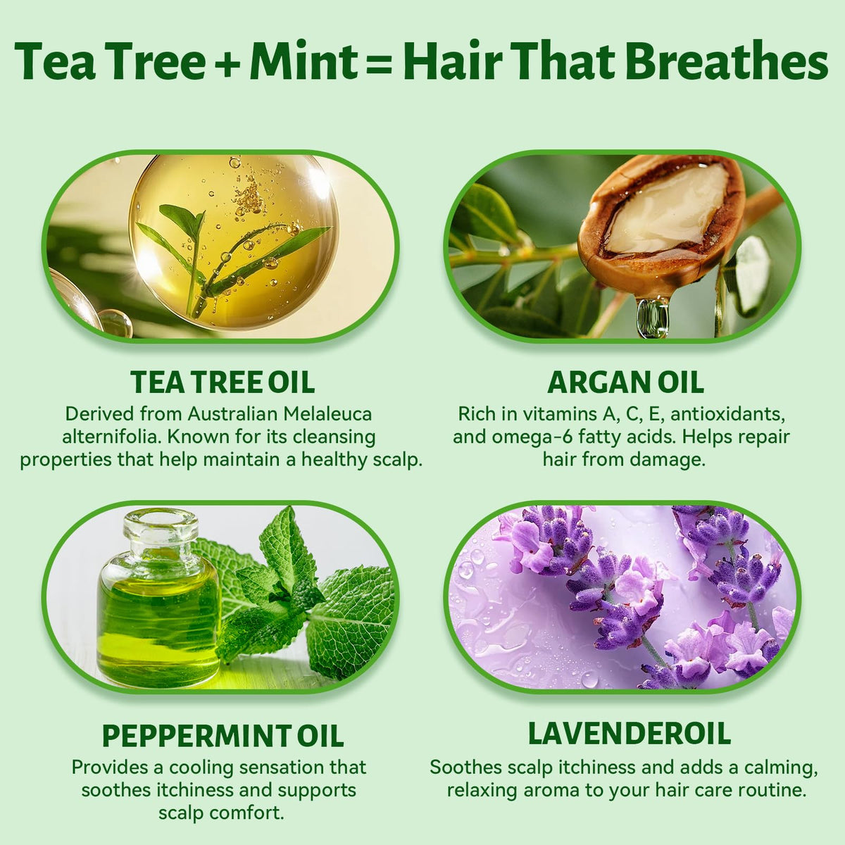 LUSETA Lavender oil aroma image suggests calming scent and balance.