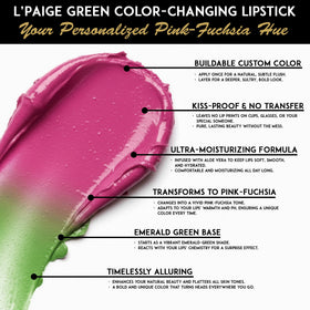 L'Paige satin finish lip color delivers smooth, comfortable texture.
