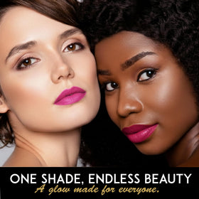 L'Paige temperature-sensitive lipstick stored cool for smooth application.