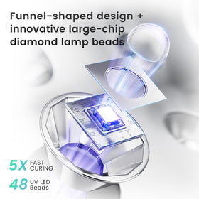L'UGX 2 in 1 UV nail lamp handheld mode for precise spot curing on the go