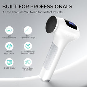 L'UGX Electric Callus Remover three-speed control for customizable exfoliation