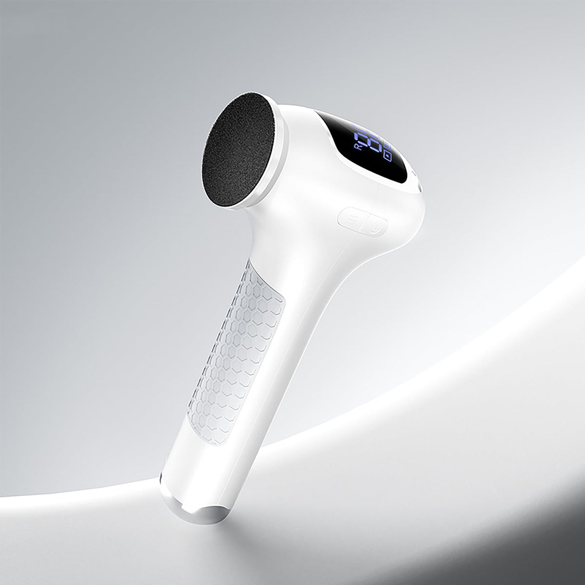 L'UGX Electric Foot Callus Remover angle view for precise pedicure work