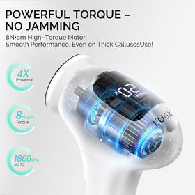 L'UGX Ergonomic handle promotes comfortable, fatigue-free pedicures