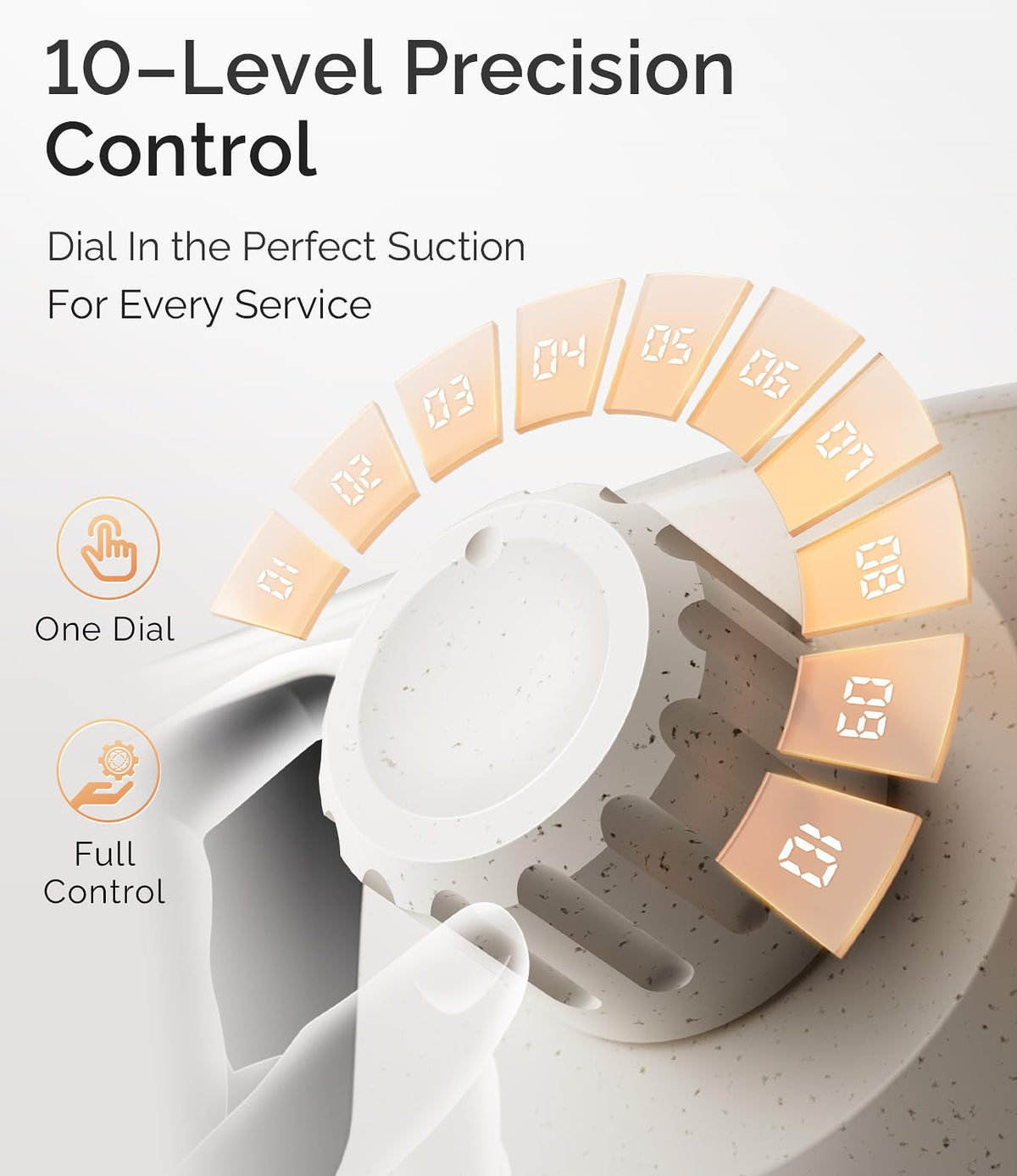 L'UGX compact-size model photo highlights palm-sized footprint for home or salon use.