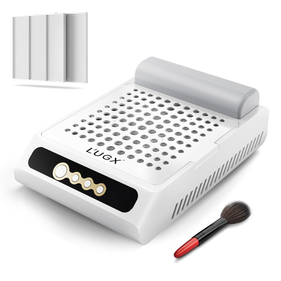 L'UGX rechargeable nail dust collector in cordless setup for clean workspaces