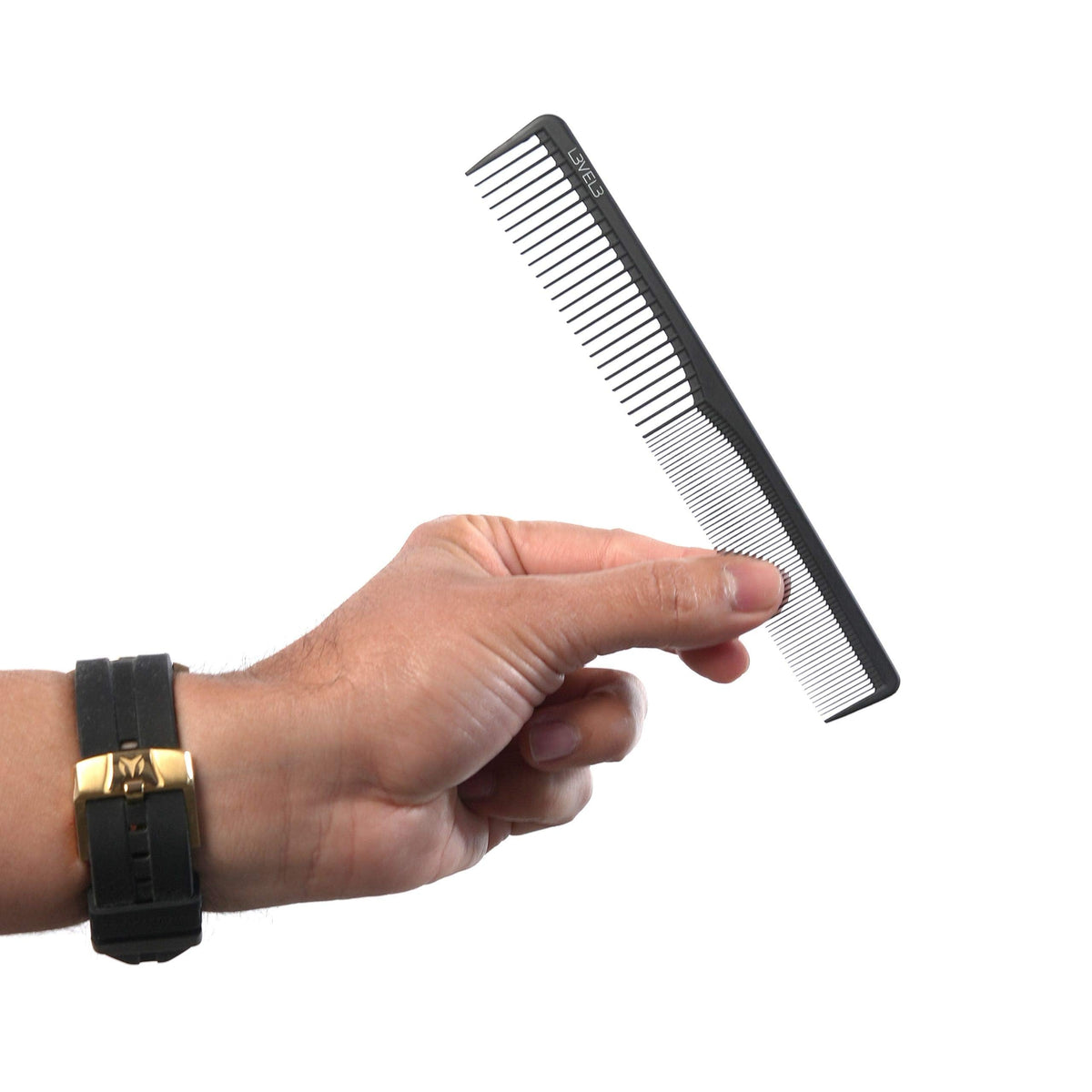 L3 rat-tail comb with rounded tips for gentle parting