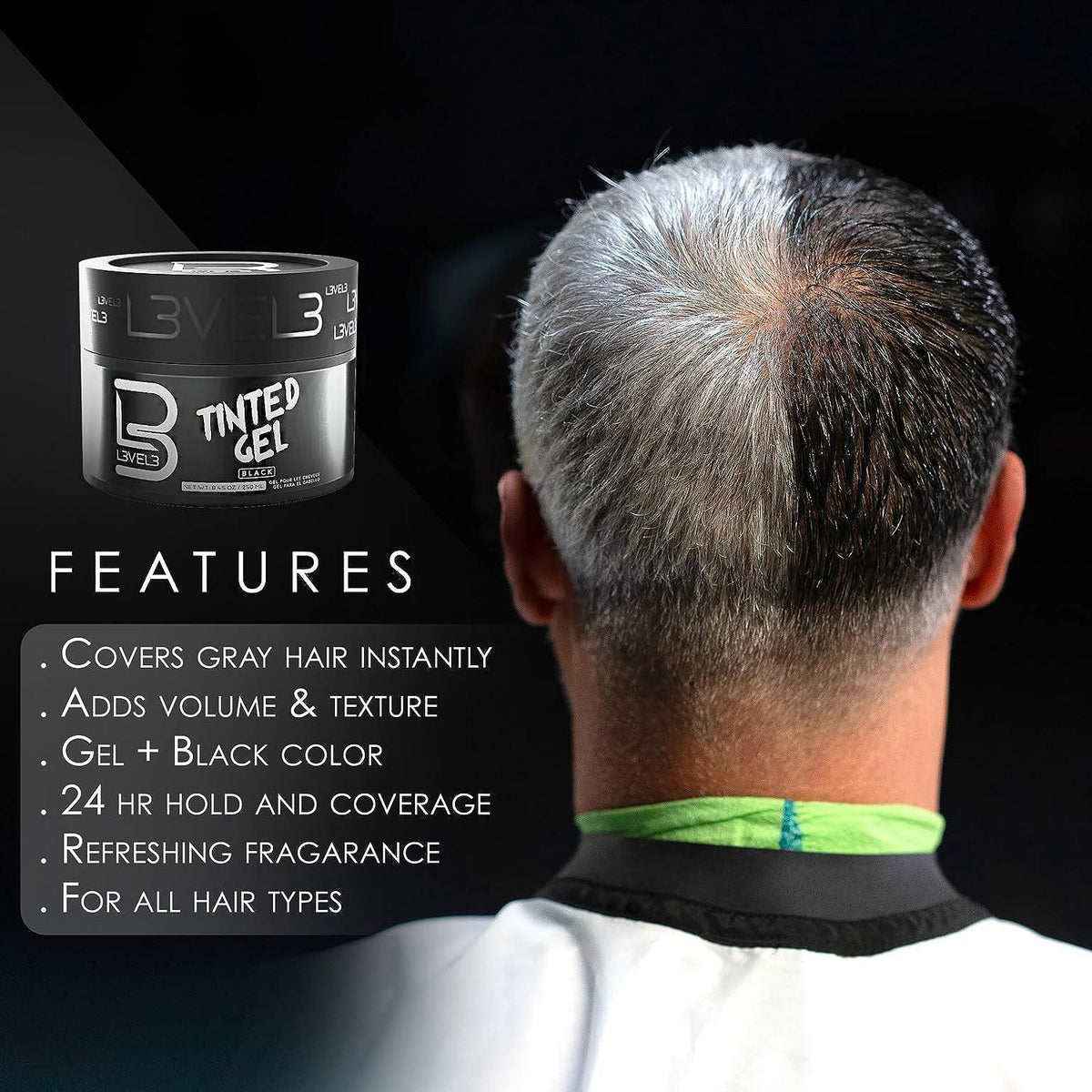 L3 Level 3 gel in action for styling with texture and hold.