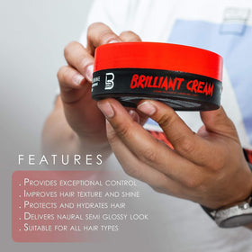 L3 Level 3 Brilliant Cream provides a non-sticky hold for easy restyling all day.
