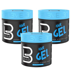 L3 Level 3 Hair Gel bottle shows packaging and strong hold.