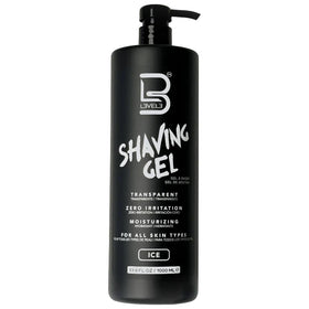 L3 Level 3 Shaving Gel Ice Large bottle: clear gel for precise straight-razor shaves.