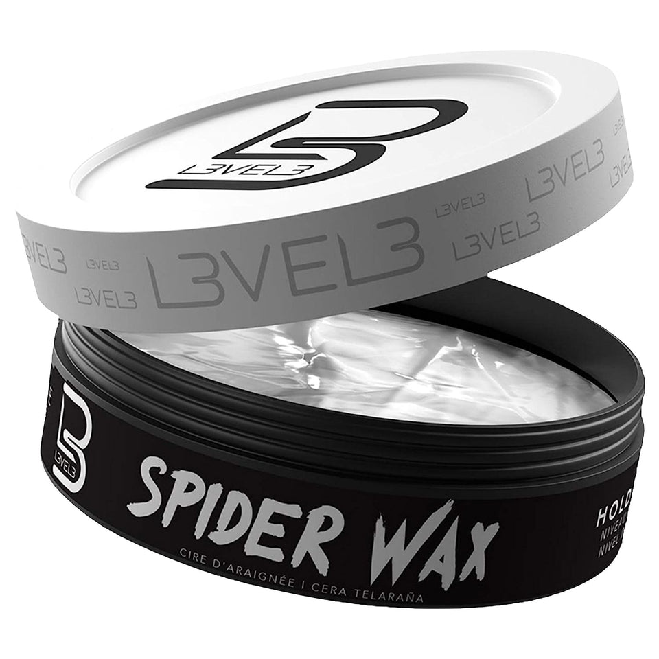 L3 Level 3 Spider Wax bottle offering long-lasting hold and volume.