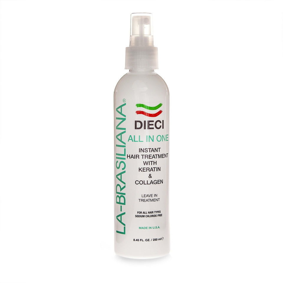 La-Brasiliana Dieci bottle close-up for easy daily hair care