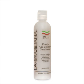 La-Brasiliana Due Keratin and Collagen Conditioner bottle front showing premium formulation for treated hair