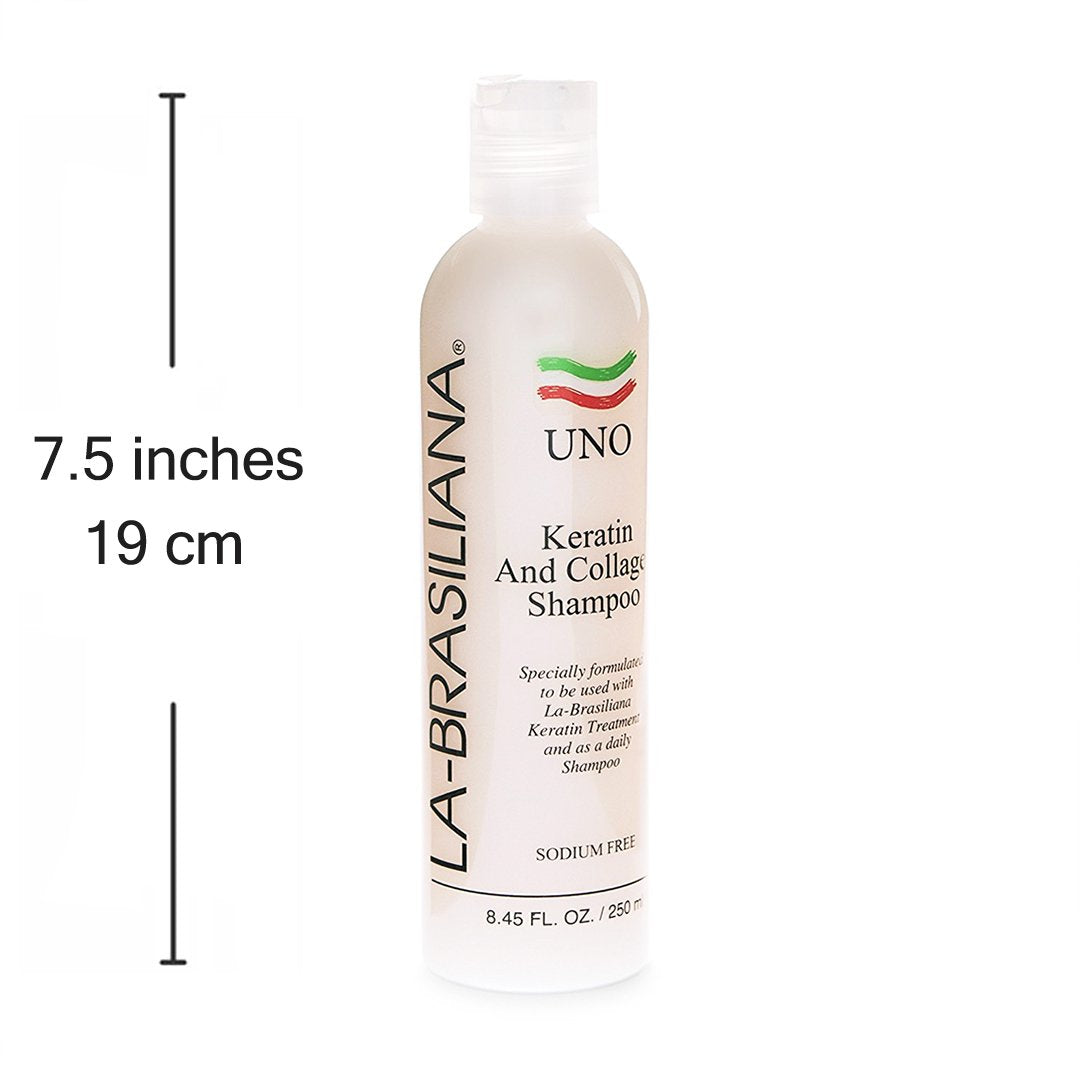 La-Brasiliana Uno keratin lather helps detangle and shine.