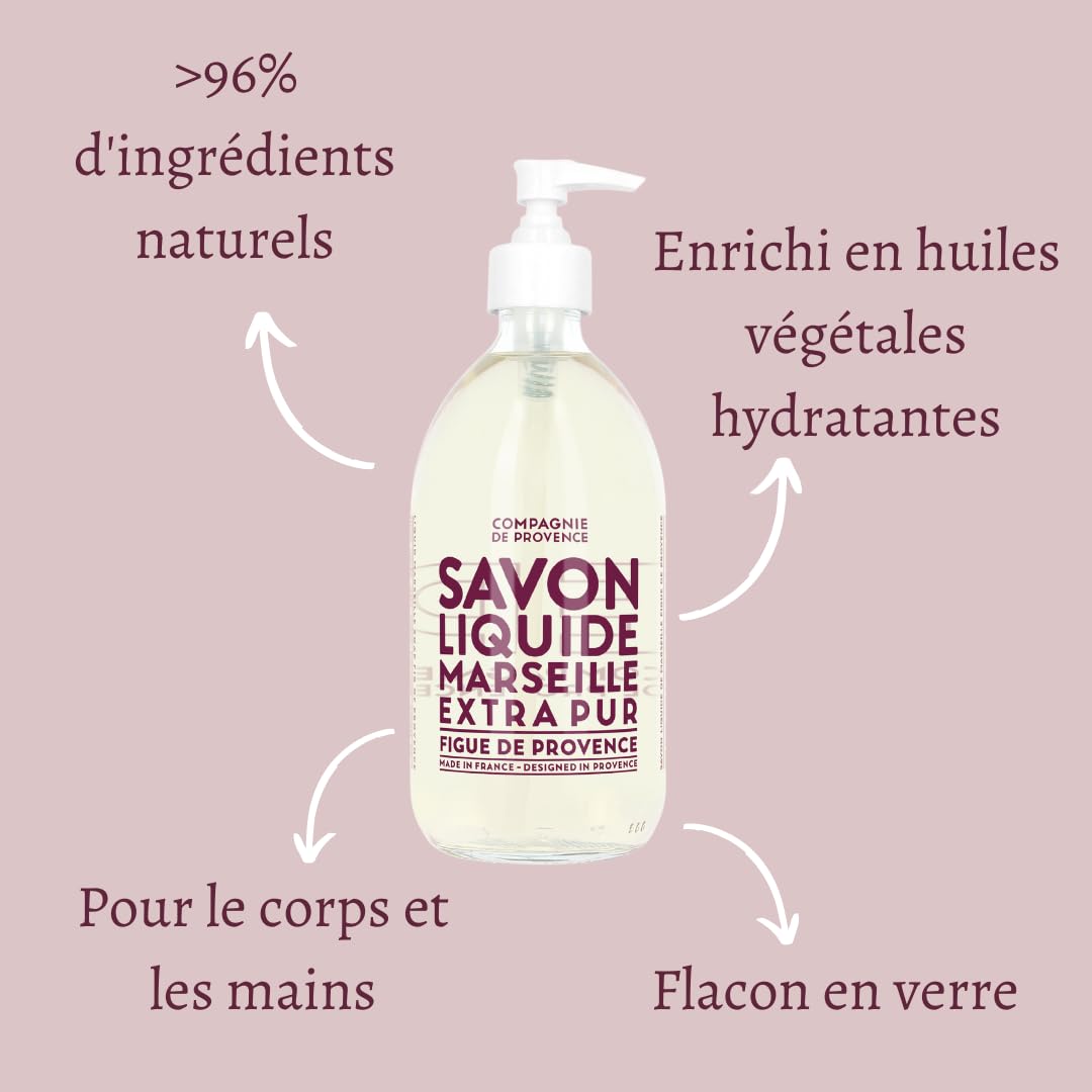 La Compagnie de Provence glass front view bottle.
