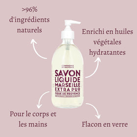 La Compagnie de Provence glass front view bottle.