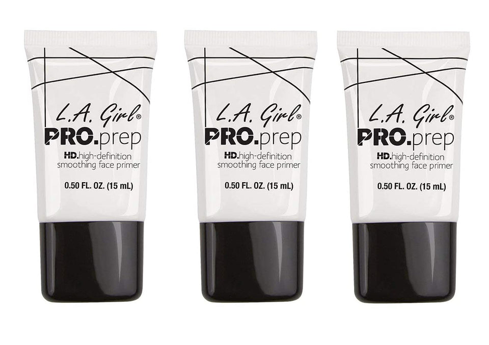 L.A. Girl HD smoothing primer bottle close-up for silky base