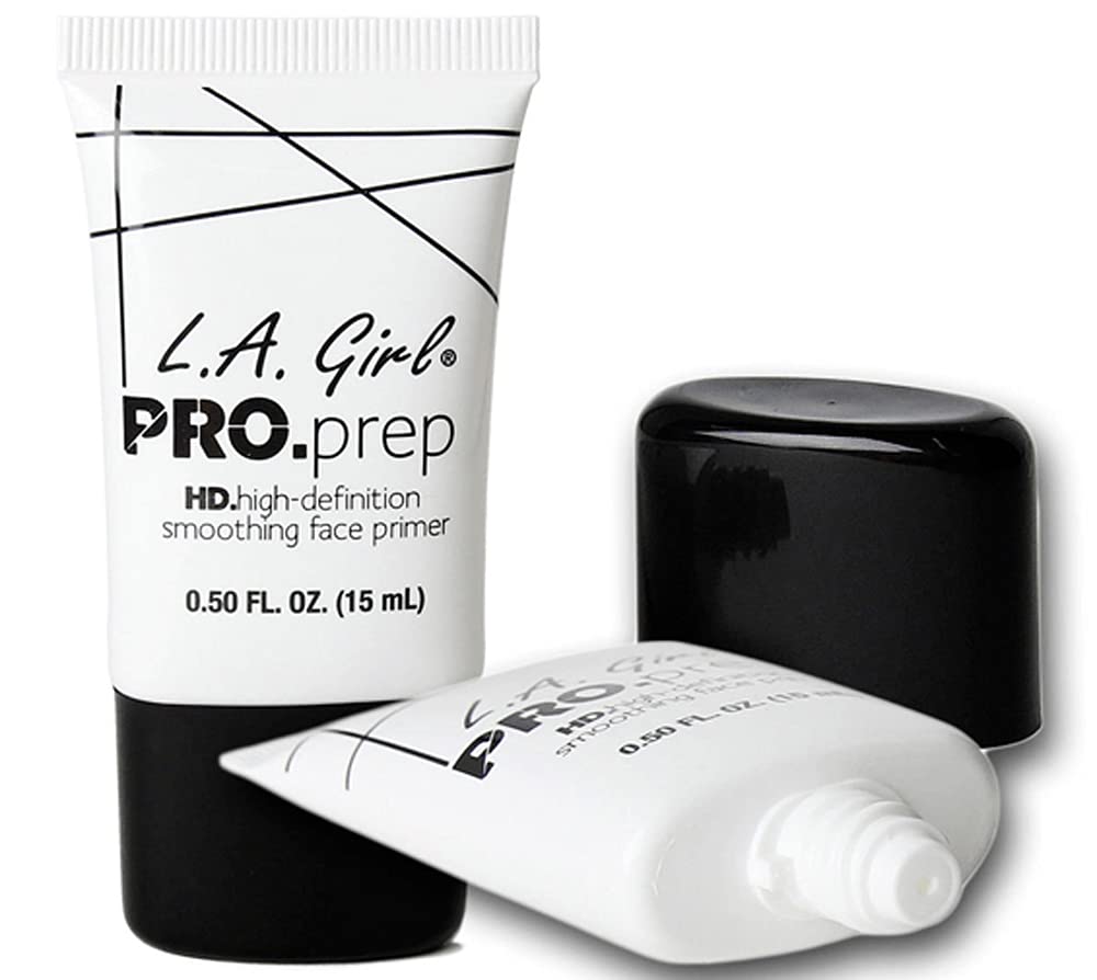 L.A. Girl smoothing primer label shows fragrance- and paraben-free