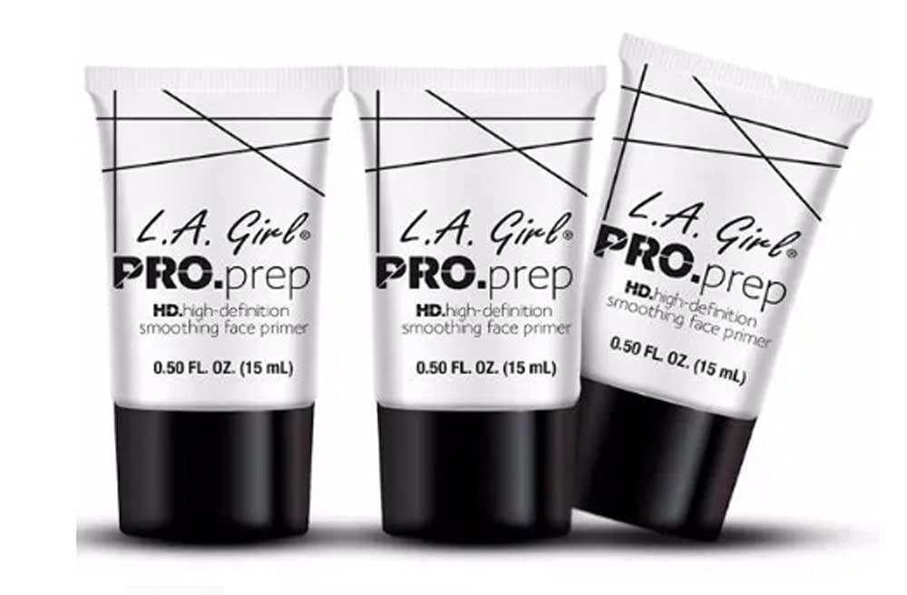 L.A. Girl HD smoothing primer three-pack display for quick prep