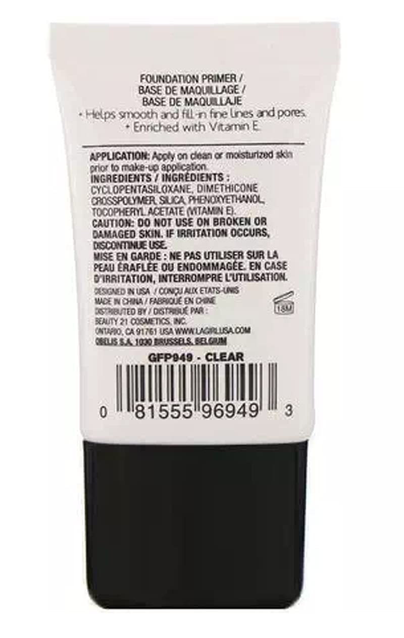 L.A. Girl primer texture close-up shows velvety finish