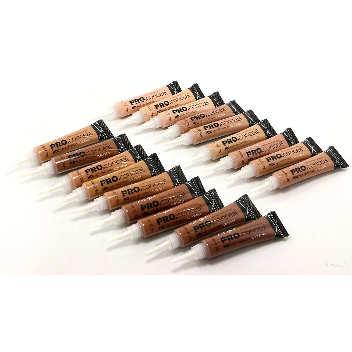 L.A. Girl PC Pro Conceal GC971-988 swatches demonstrate even skin tone and blendable finish.
