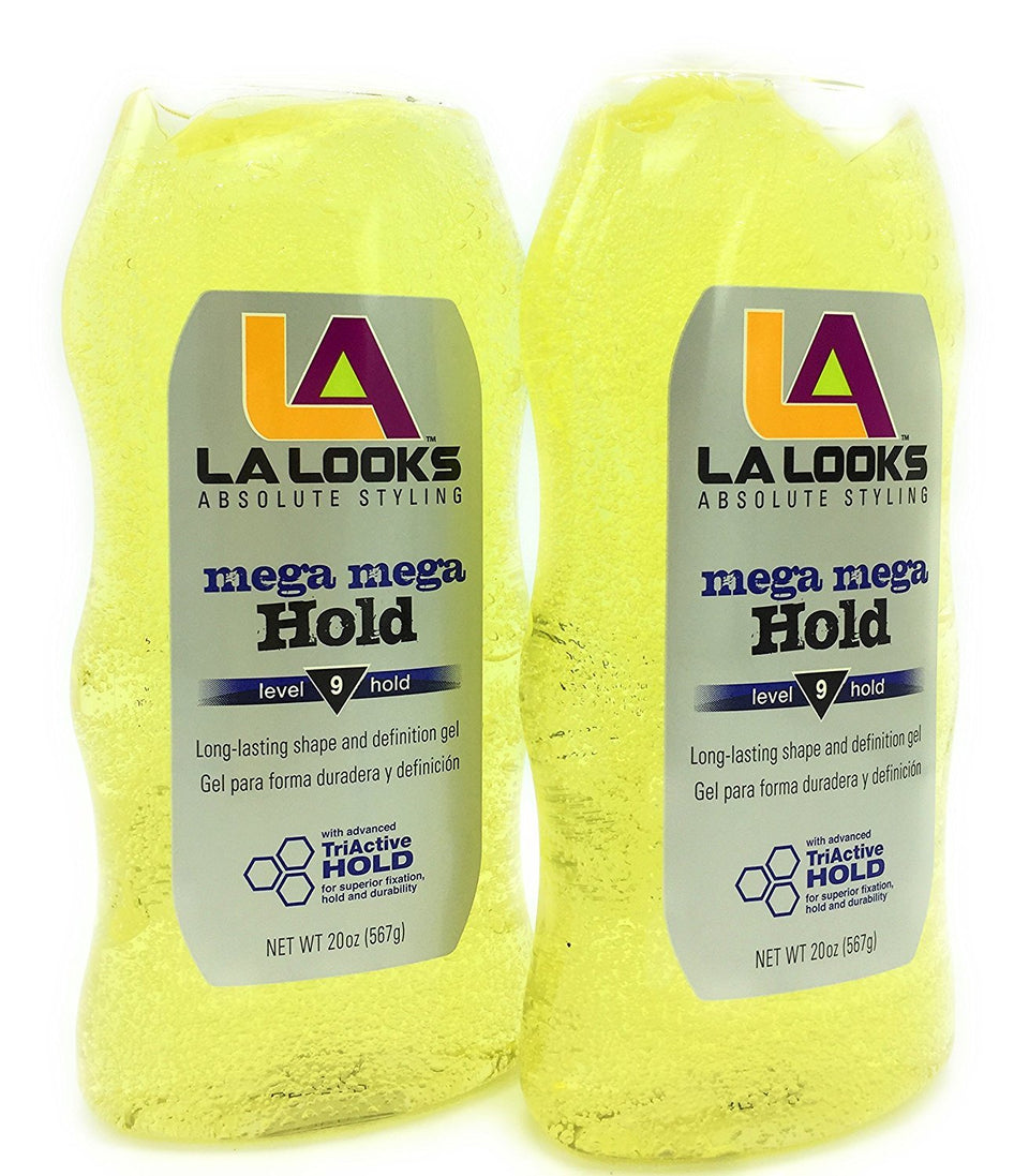 L.A. Looks Gel #9 Mega Mega Yellow 20oz bottle for styling