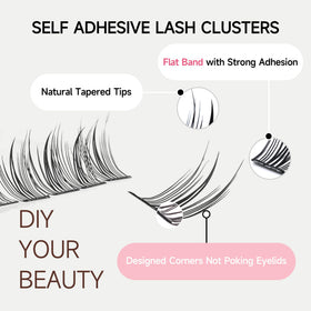 La Maesii 10-14mm lash clusters ready to apply without glue.