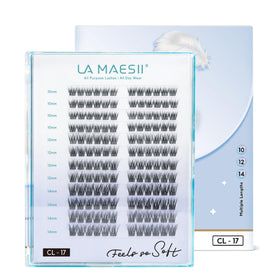 La Maesii 144Pcs lash clusters tray for easy access and organization.