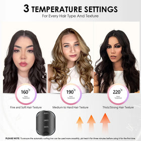 La Maesii two-way rotation handle enables soft waves or tight curls.