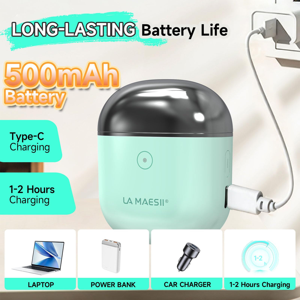 La Maesii rechargeable design lets you trim anywhere without cords