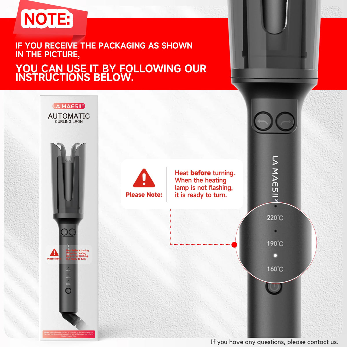 La Maesii three heat settings offer precise control for different hair types.