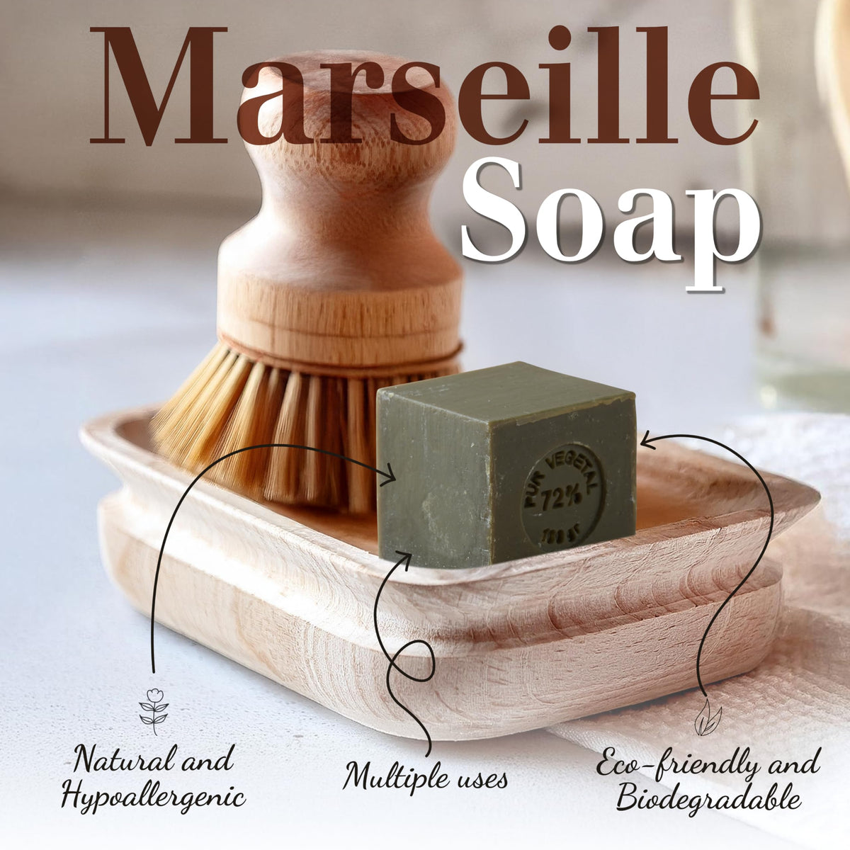 La Maison du Savon de Marseille multi-use bar for face and body.