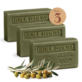 La Maison du Savon olive oil soap trio - gentle cleansing and lasting moisture.