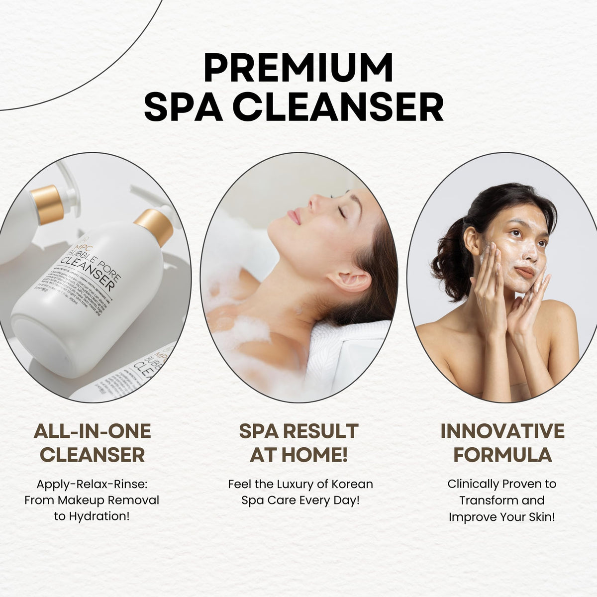 La Noubelle MPC Bubble Pore Cleanser cooling effect image with peppermint freshness