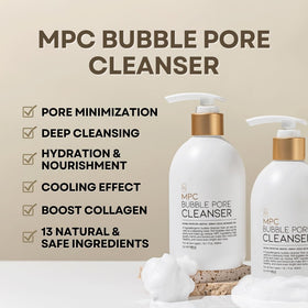 La Noubelle MPC Bubble Pore Cleanser peptides detail showing elasticity support