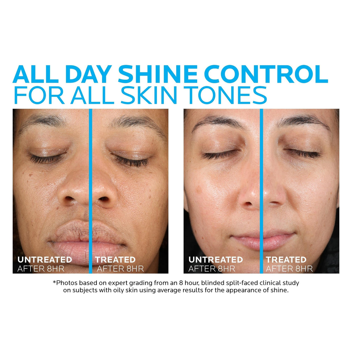 Dermatologist-tested label on La Roche-Posay packaging for skin safety.