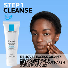 La Roche-Posay Effaclar Medicated Cleanser 100ml tube for clear pores.