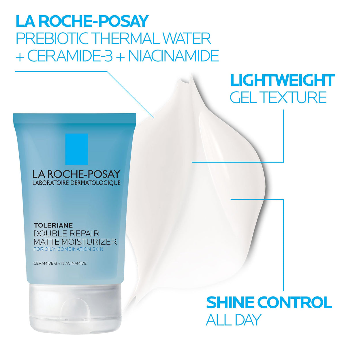 Close-up of moisturizer showing a matte, lightweight finish.