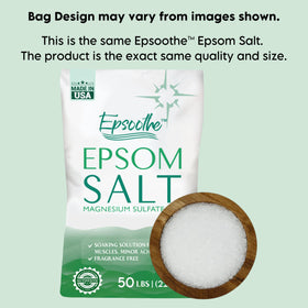 LA SALT CO unscented Epsom salt fine grain dissolves easily in warm water.