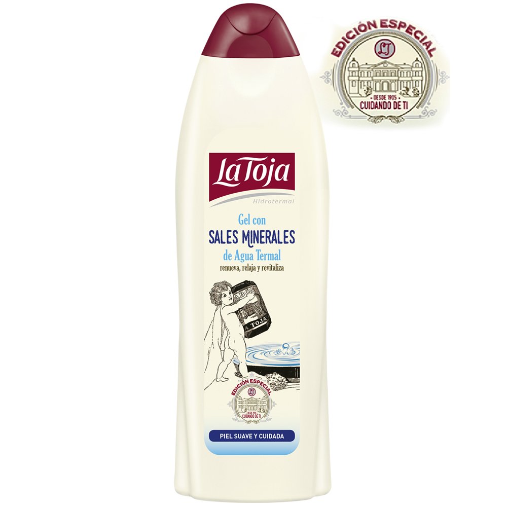 La Toja Shower Gel pour demonstrates rich lather for a luxurious shower