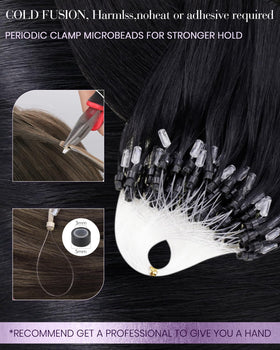 LaaVoo real human hair extensions from healthy donors.
