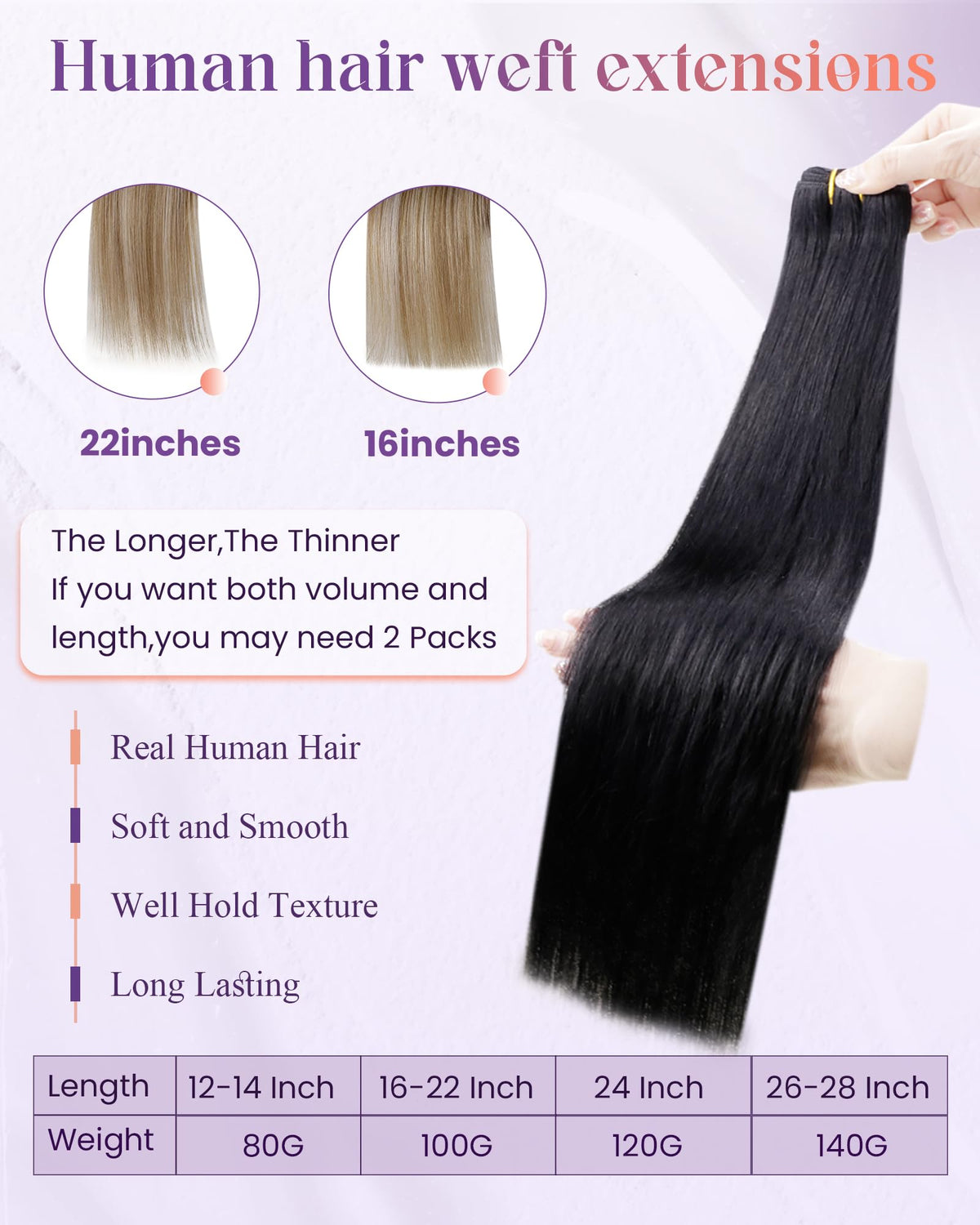 LaaVoo real human hair weft delivering durable, soft texture