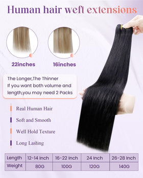 LaaVoo real human hair weft delivering durable, soft texture