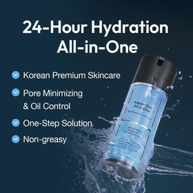 LAB BY He is_ bottle shot highlights hyaluronic acid for lasting moisture.