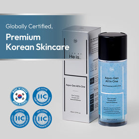 LAB BY He is_ dual-action formula with hyaluronic acid and Niacinamide.