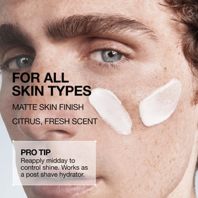 Lab Series All-In-One Face Treatment being applied for quick hydration.