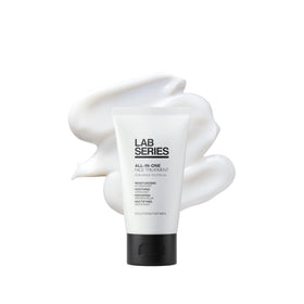Lab Series All-In-One Face Treatment packaging highlights brand and oil-free hydration.