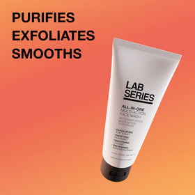 Lab Series All-In-One Face Wash micro-silica exfoliators polish dull skin gently