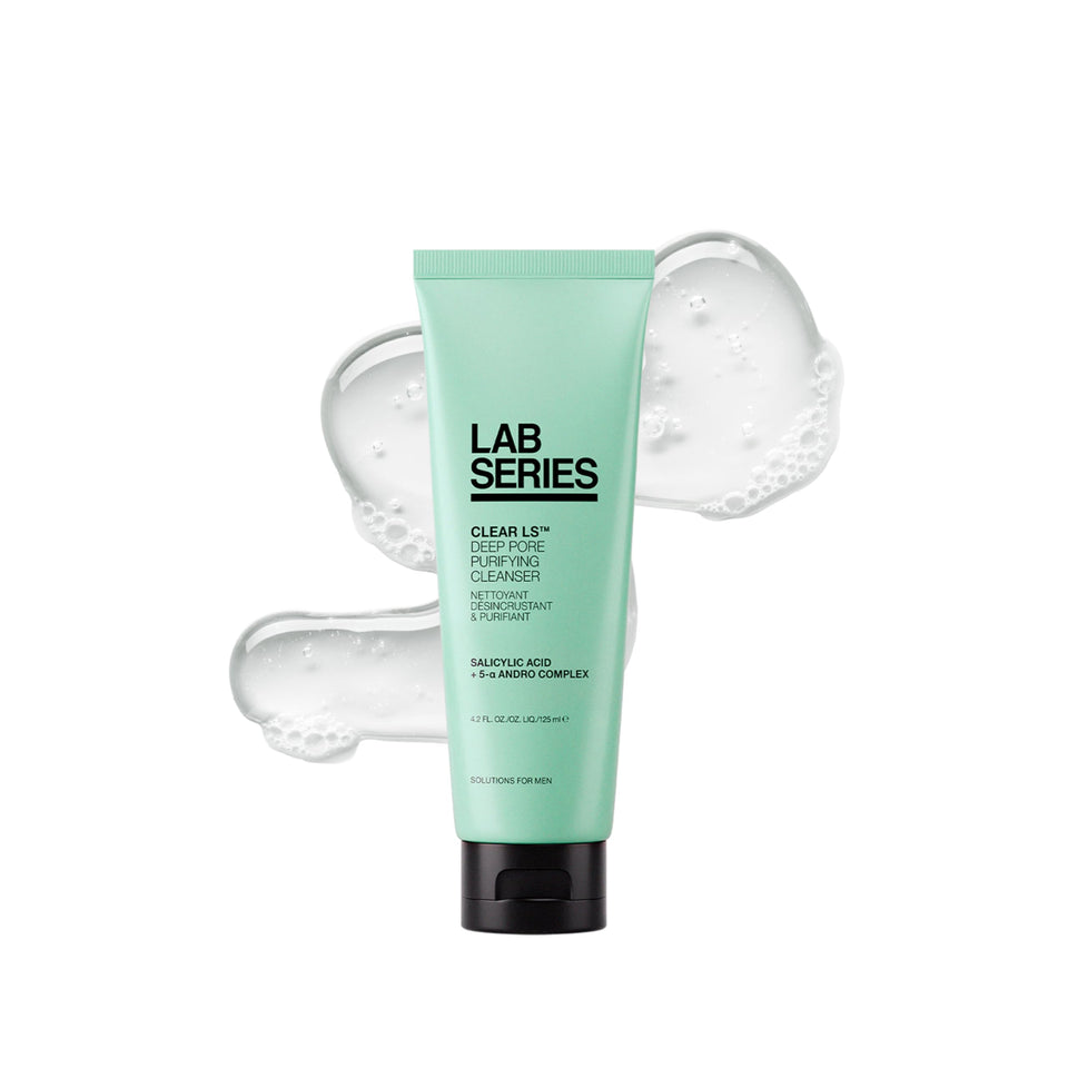 Lab Series Clear LS Purifying Face Wash bottle with salicylic acid for acne-prone skin.