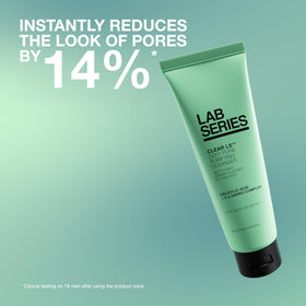 Close-up of gel texture showing purifying bubbles for a clean pores look.